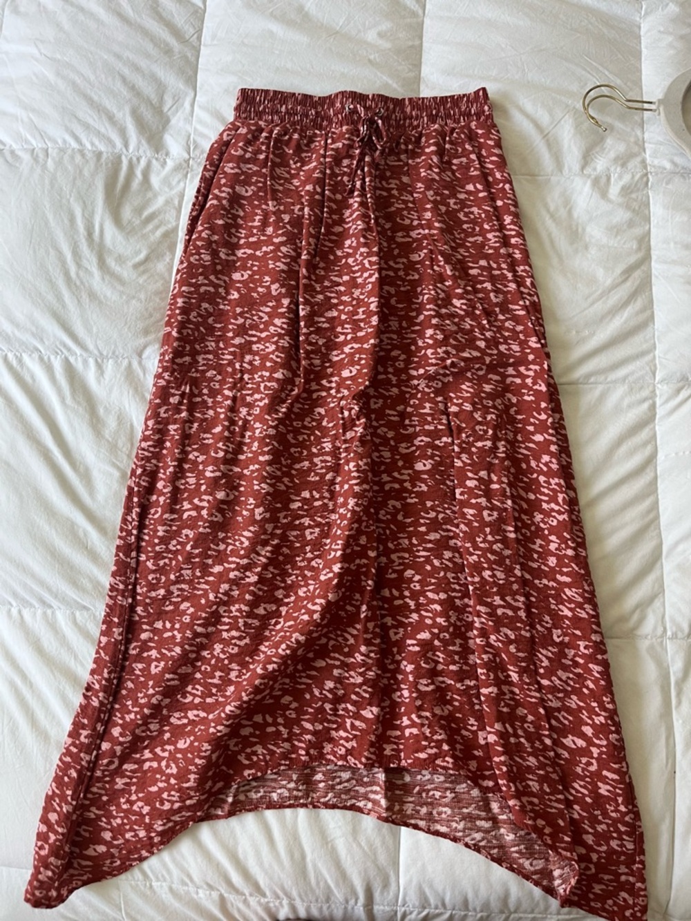 Simply Vera Vera Wang Rust and Blush Printed Maxi Skirt